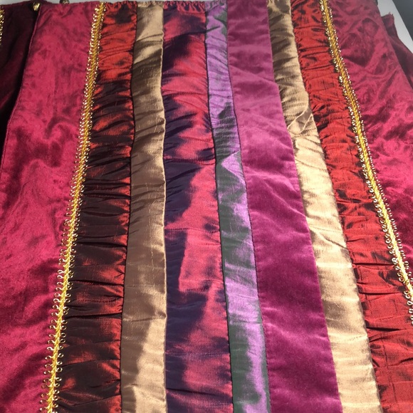 Set of four Fall fancy velour multicolored table sitting fancy table placemats - Picture 6 of 13